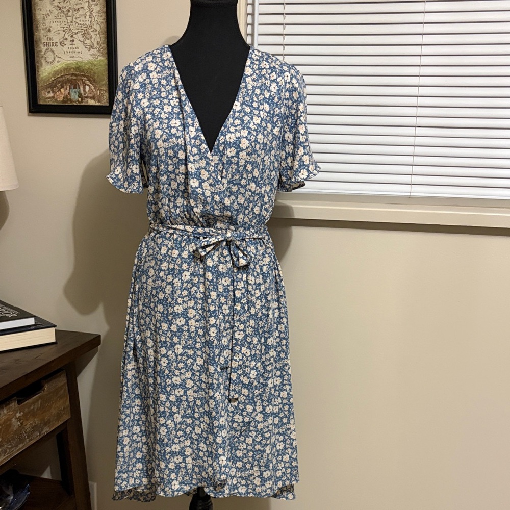 Sienna Sky Blue Floral Midi Dress